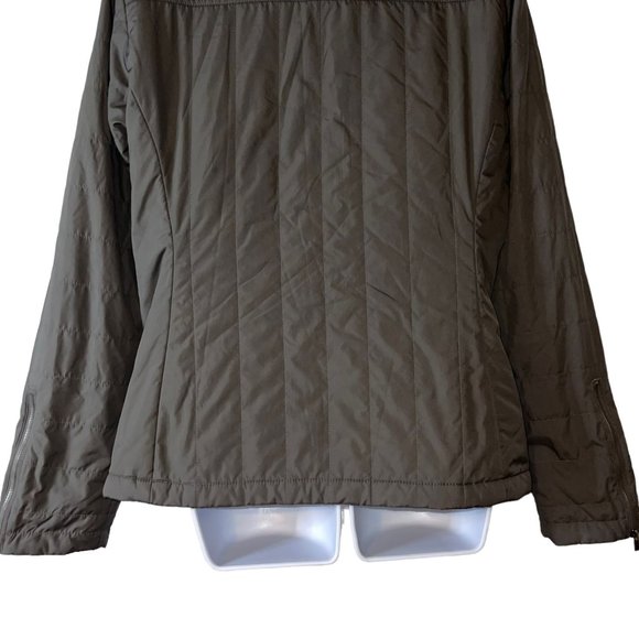 Columbia Lightweight Jacket Womens L Gray Quilted Zipper Pockets Embroidered - Picture 8 of 10